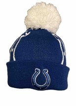 Indianapolis Colts Pompon Bonnet Tricot Chapeau Hiver NFL Football Brodé... - £11.37 GBP
