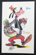Vintage 1950s Walt Disney Tobler Chocolates Dingo Postcard Goofy France - $18.53