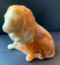 Mosser Glass Multi Colored Slag Wild Animal Lion Paperweight Figurine - $59.00