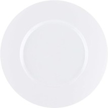 8.9&quot; Disposable Round White Plastic Lunch Plates 60pcs - £46.00 GBP