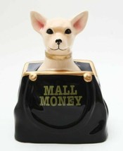 CHIHUAHUA IN PURSE MALL MONEY BANK 8&quot;H CERAMIC FIGURINE WORLD CUTEST - $579.94 MXN
