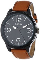 NEW Breda 16880-Brown Mens Stephen Watch 8144 Brown Leather Strap Buckle Closure - £23.27 GBP