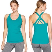 NWT Womens PrAna Yoga Pilates Strappy Top Bra New Verana M Teal Gym Cups UPF - £102.08 GBP