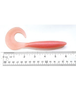 Bulk Package of 10 Soft Plastic Curly Tail Pink Grubs 6&quot; - $14.95