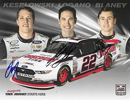 3X AUTOGRAPHED 2016 Brad Keselowski/Ryan Blaney/Joey Logano #22 Discount Tire TE - £93.47 GBP