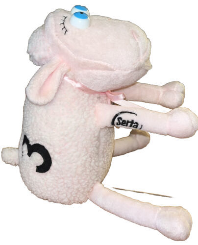 Curto Toy Serta 8” Pink Sheep #3 Breast Cancer Sheep Plush Stuffed 2000 Vintage - $9.50