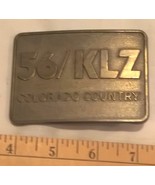 Vintage &quot;56/KLZ Radio&quot; Colorado Country Belt Buckle - £11.21 GBP