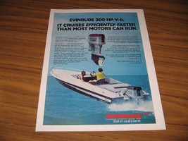 1976 Print Ad Evinrude 200 HP V-6 Outboard Motors Speed Boat - £10.95 GBP