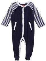 NWT 7 For All Mankind 6-9 mo infant baby one pc footie footed outfit snap navy - £25.28 GBP