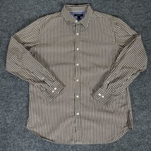 Banana Republic Shirt Mens Large Brown Soft Wash Standard Fit Long Sleeve Adult - £9.95 GBP