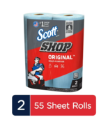 Scott Multi-Purpose, Shop Towel, 2 Rolls, 55 Sheets Per Roll (110 Total ... - $8.90