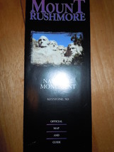 Mount Rushmore National Monument Keyston South Dakota Map Travel Brochure - £3.15 GBP