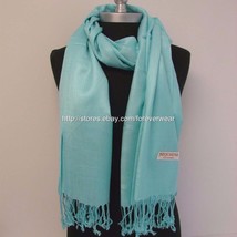 NEW Women 100% PASHMINA SILK Cashmere Wool SHAWL Scarf Stole WRAP Solid ... - £6.88 GBP