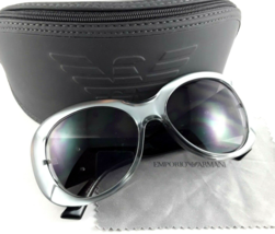Emporio Armani Womens Silver Gray Round Sunglasses w/Case EA9424S Made i... - £46.68 GBP