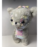 Justice KellyToy Gray Reindeer Plush Reversible Flip Sequins Stuffed Animal - $12.99
