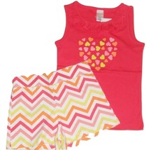 NWT Gymboree Girls Size 4 Chevron Stripe Summer Cotton Shorts Hearts Tan... - $17.99