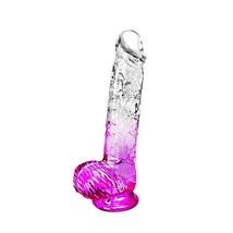 Realistic Clear Cute Purple Dildo - Life Like Adult Sex Toy For Women Pleasure,  - £13.53 GBP