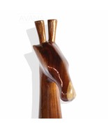 Hand Carved Teak Wood Contemporary Decor African Floor Sculpture Stylize... - $485.59 CAD