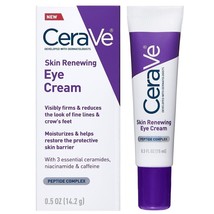 Cerave Skin Renewing Eye Cream 0.5 oz Anti-Aging Wrinkles Caffeine Hyaluronic - £11.13 GBP