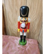 Soldier Nutcracker 11&quot; Wood Chrietmas Holiday Vintage - $30.77 CAD