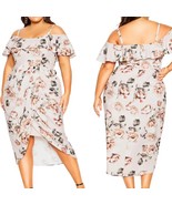 NWT City Chic Floral Affair Dress Floral Cold Shoulder Size 14 - $122.82 CAD