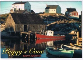 Nova Scotia Postcard Peggy&#39;s Cove Quiet Day On Harbour 4 3/4&quot; x 6 3/4&quot; - $2.16