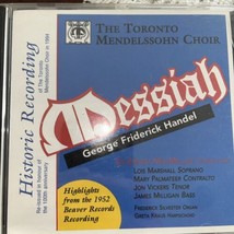 Messiah Toronto Mendelssohn Choir George Friderick Handel CD Palmater Vickers - £11.79 GBP