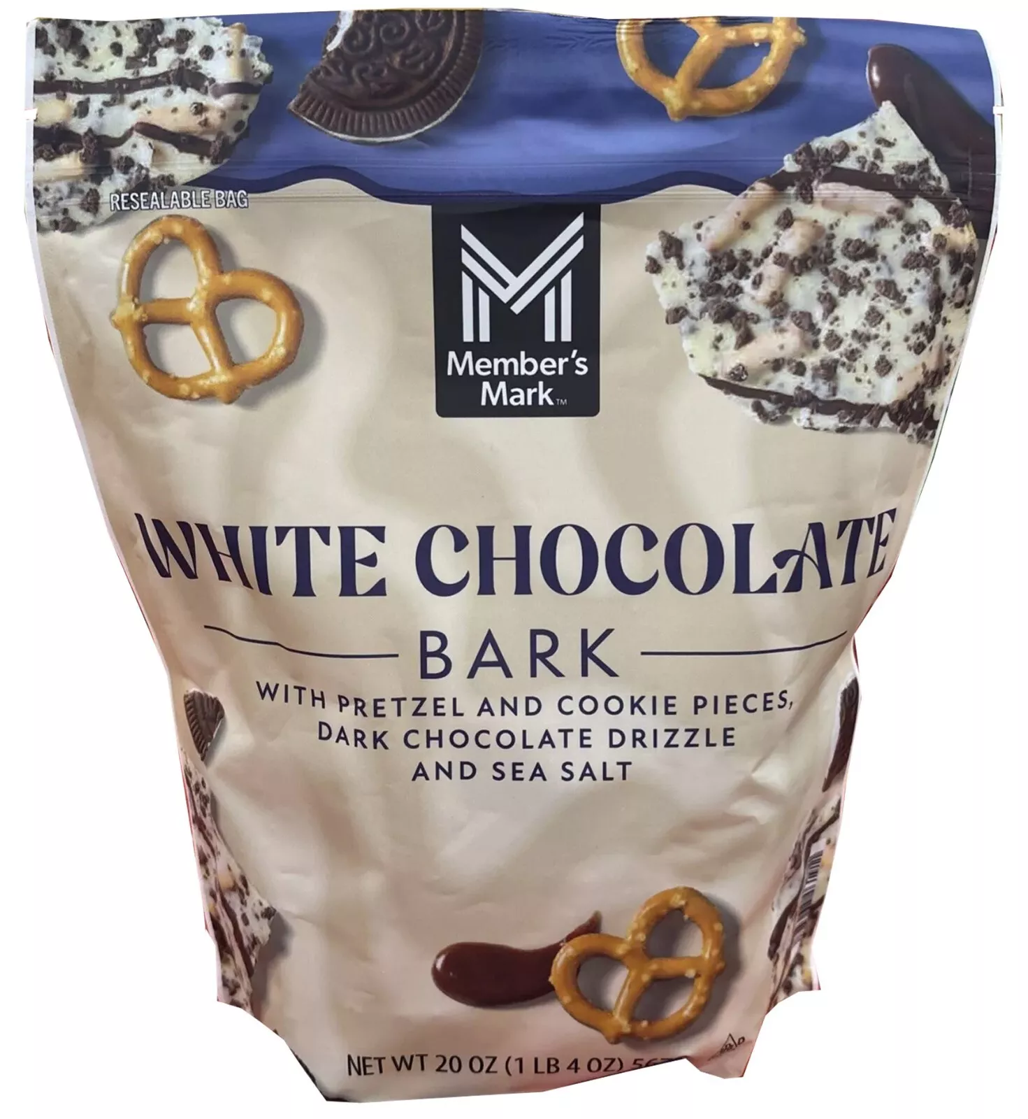 Member’s Mark White Chocolate Bark With Pretzel 20 Oz - $76.34