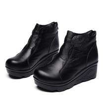 Xiuteng Platform Zipper Ankle Winter Shoes Women Boots High Quality Height Incre - £45.47 GBP
