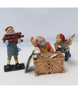 Whitley Bay The Elf Collection Made England Santa Painter Boy w/Wood Xmas - $12.73
