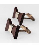 Vintage Taxco Mexico Signé Beto Argent Sterling &amp; Bois Foncé Noeud Papillon - $86.58