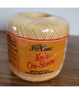 1 J &amp; P Coats Knit-Cro-Sheen 100 % Mercerized Cotton 150 Yards Maize Col... - £3.12 GBP