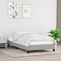 Bed Frame without Mattress Light Gray 39.4"x74.8" Twin Fabric - €162,62 EUR