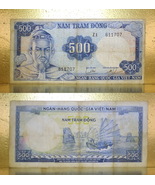 Vietnam 1966 RVN Money 500.00 Dong Banknotes - £8.69 GBP