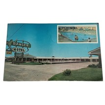 Shamrock Texas The Ranger Motel Postcard Posted 4 Cent Stamp Cool Sign  - £2.40 GBP