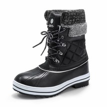 IDIFU Women&#39;s Winter Snow Boots Waterproof Anti-Slip Mid-Calf  Black Siz... - $22.67
