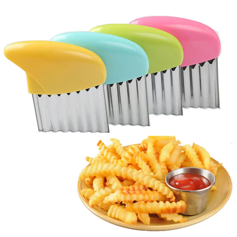 Game Fun Play Toys 1pcs Stainless Steel  Carrot Wavy Cutter Slicer Potato Chips  - £23.37 GBP