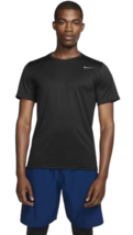 Nike Men&#39;s Legend 2.0 Short Sleeve Tee Shirt Black/Silver 4XL 718833-010 - $28.99