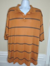 Haggar Cool 18 Performance wear Polo Golf Shirt Mens 2XLT Short Sleeve orange - £11.65 GBP