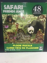 Safari Friends Amis Floor Kids Puzzle 48 Pieces 2 ft X 3 ft Ages 3+ - £14.91 GBP