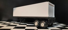 White BOX &amp; Flatbed Semi Box Trailer for Schaper Stomper Truck w/ Regula... - $125.00