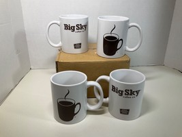 (4) New Vintage Advertising Restaurant Coffee Mugs Big Sky Coffee Montana Farm - £116.97 GBP