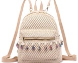 Straw women backpack weave tassel summer beach female shoulder school bag thumb155 crop