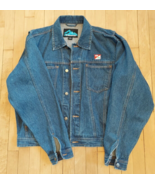 Tri-Mountain Vintage Denim Jean Jacket Embroidered DAIRYLAND SEED Patch ... - $54.25