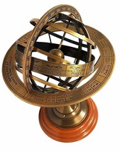 8&quot;Tabletop Globe Antique Style Brass Armillary Sphere Astrolabe Nautical... - £44.65 GBP