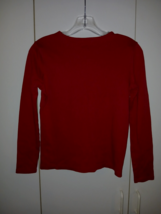 L.L. BEAN LADIES LS RED SUPIMA COTTON KNIT PULLOVER TOP-XS-BARELY WORN- - $6.79