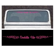 Windshield Decal SADDLE UP Barb Wire 4x4 Fits Wrangler stable 4x4 truck P - £12.73 GBP