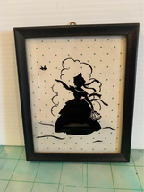 Vintage Reverse Painted Silhouette Framed Wall Art - £12.14 GBP