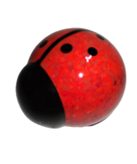 Mini 2 inch Long Art Glass Ladybug Paperweight Signed GGS 00 - $19.00