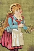 Victorian Trade Card BROWN&#39;S GINGER Cute Girl HILSBORO IL Ralston &amp; Stub... - $13.50